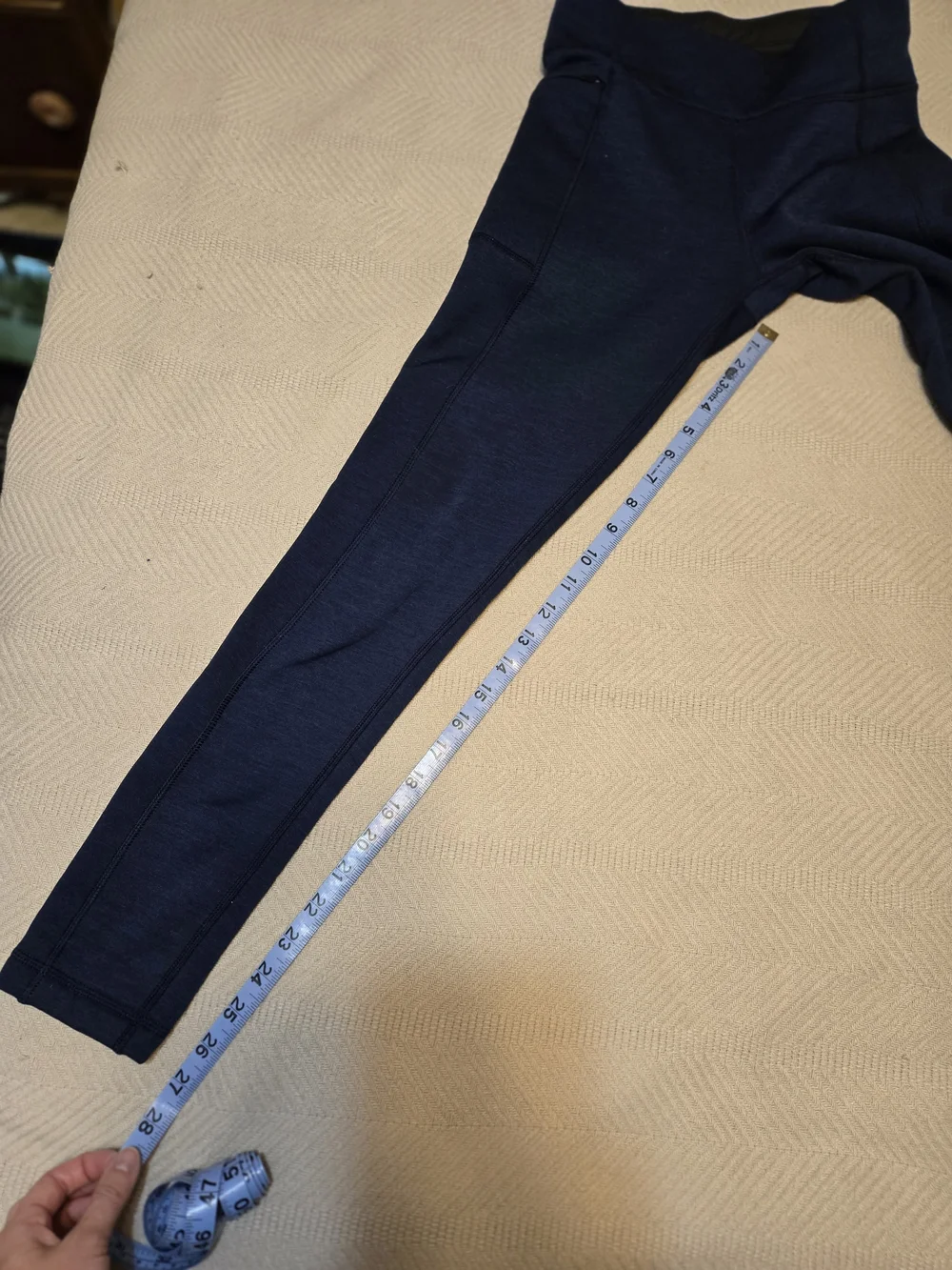 Title Nine Fleece Lined Navy Leggings